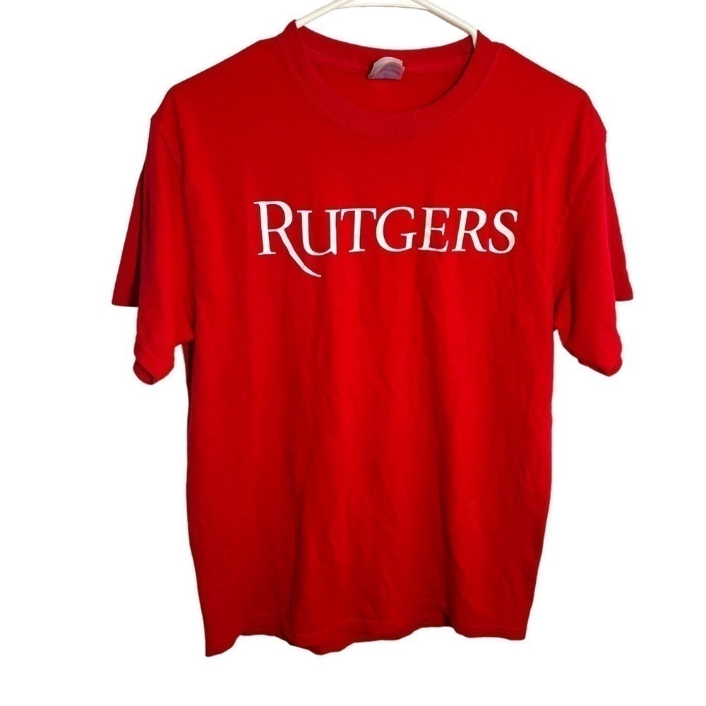 Rutgers University Commencement Staff Unisex Size Medium T-Shirt Red White
